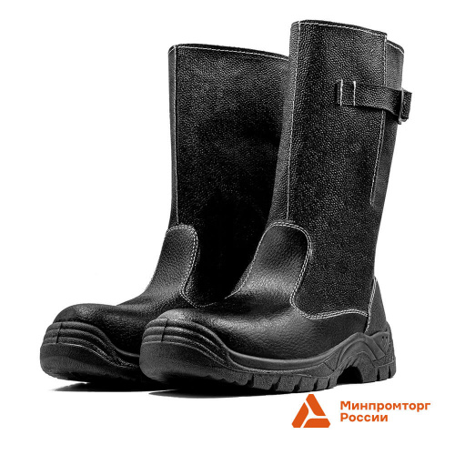 Купить Сапоги рабочие из юфть-кирзы на ПУ подошве с металлическим подноском (3218ЮКТ) оптом от производителя
